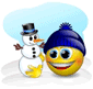 Snowman for christmas emoticon