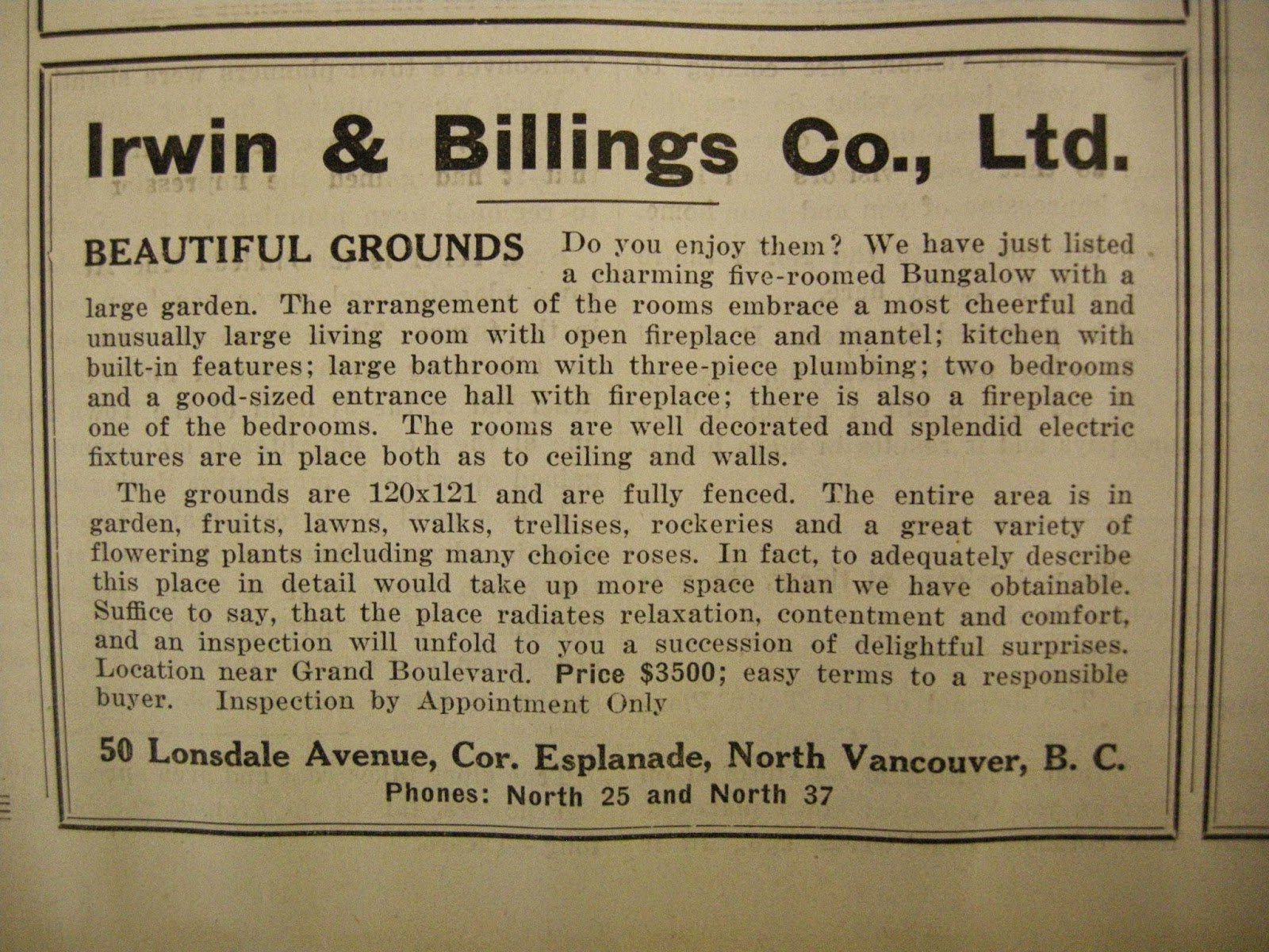 Blog Collective Irwin and Billings, Home for Sale 3,500 Grand