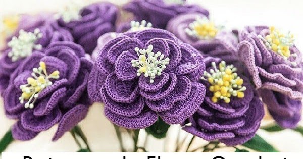 Patrones de flores tejidas a crochet ????????????