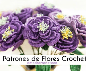 Patrones de flores tejidas a crochet 🍁🍁🍁