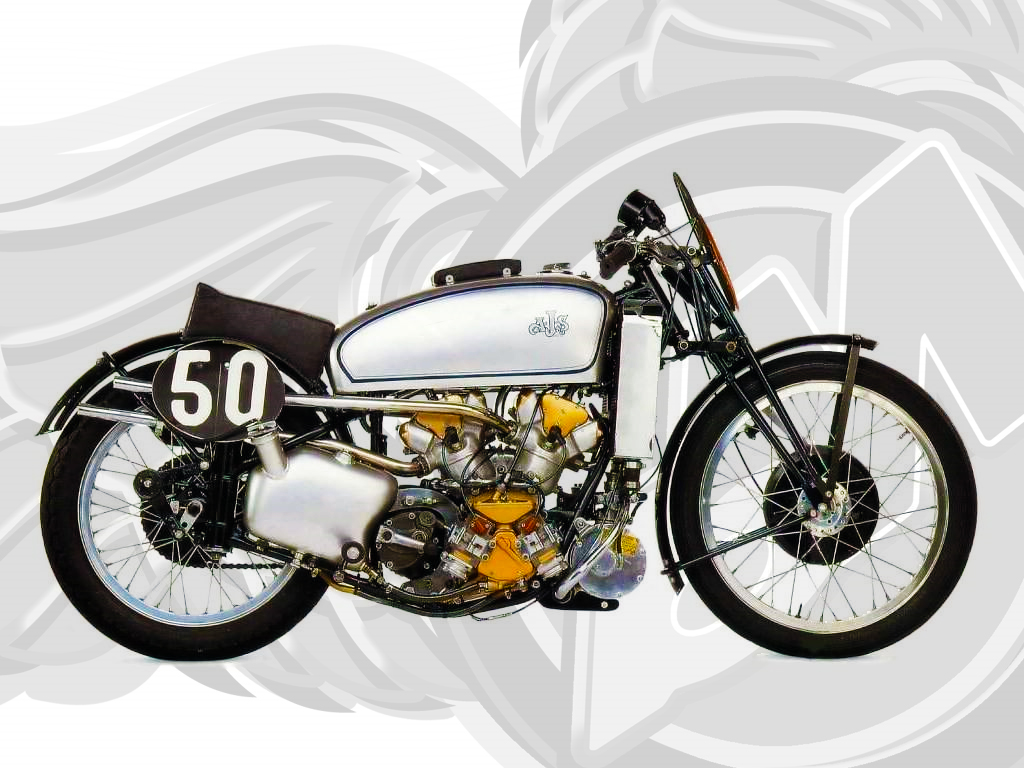 supercharged ajs v4 500cc from 1939