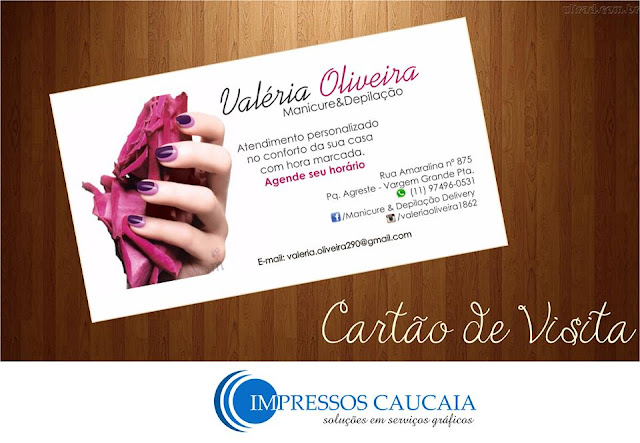 cartão de visita para manicures e pedicures impressos caucaia