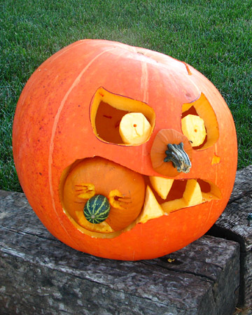 Silly Pumpkin Carving Template, Cat Face Pumpkin Carving Pattern