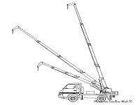 Mewarnai Mobil Crane Teleskopis