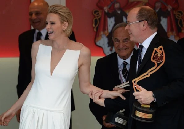 Prince Albert of Monaco and Princess Charlene of Monaco attended the Monaco Formula One Grand Prix at the Monaco street circuit in Monte-Carlo