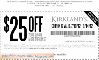 Free Printable Kirklands Coupons