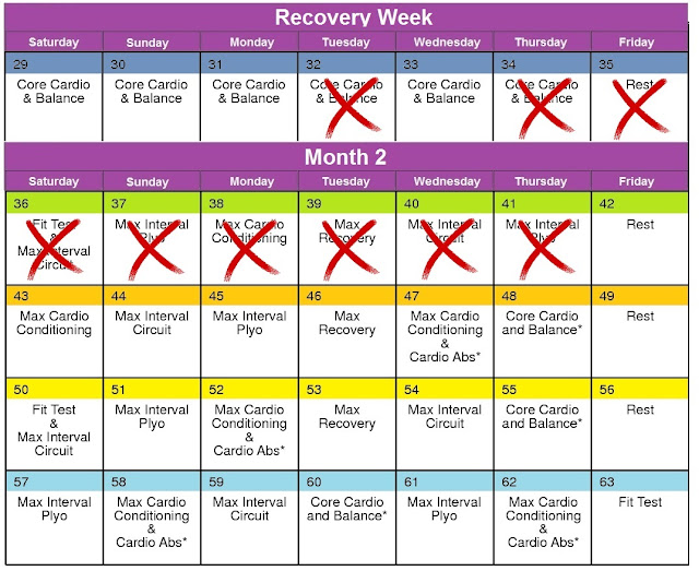 Taste of August: Insanity Program - Week 5 and 6 Update