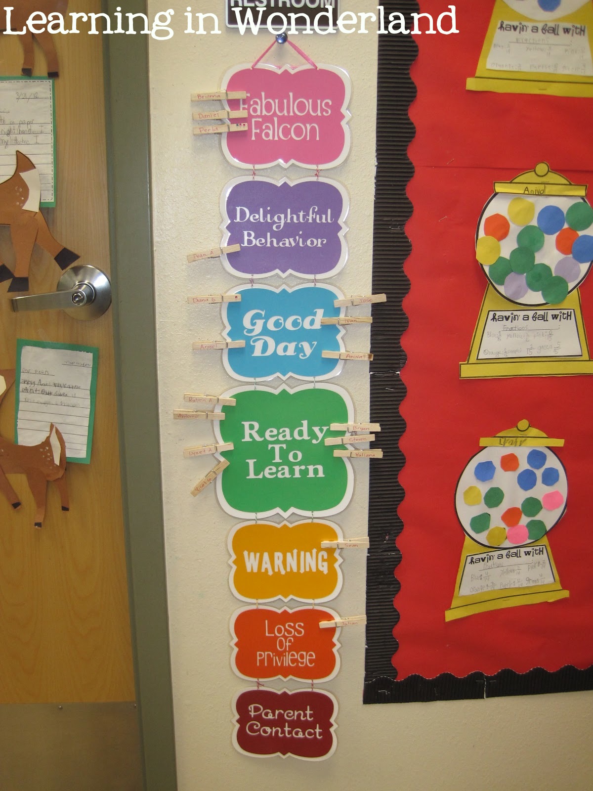 Color Behavior Chart For Classroom