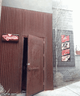 My first gif! The opening door to teeny Cuartito, El Paso, Texas. January 2019.