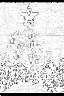 SpongeBob SquarePants Christmas coloring pages holiday.filminspector.com