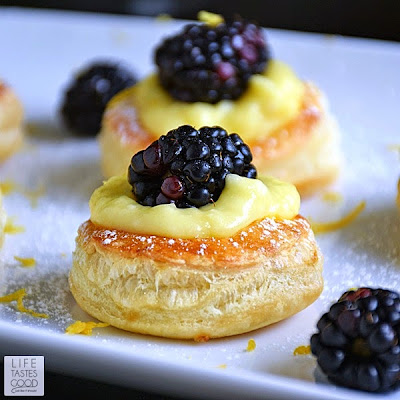 Lemon Blackberry  Mini Tarts | by Life Tastes Good