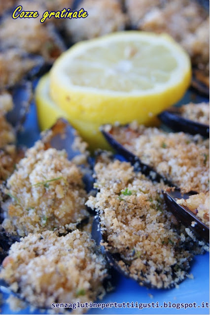 cozze gratinate senza glutine