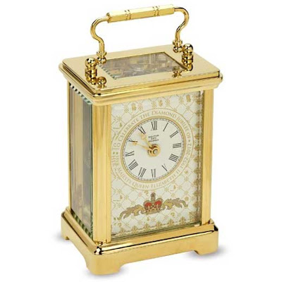 royal diamond jubilee: Halcyon Days Royal Cypher Clock Limited Edition ...