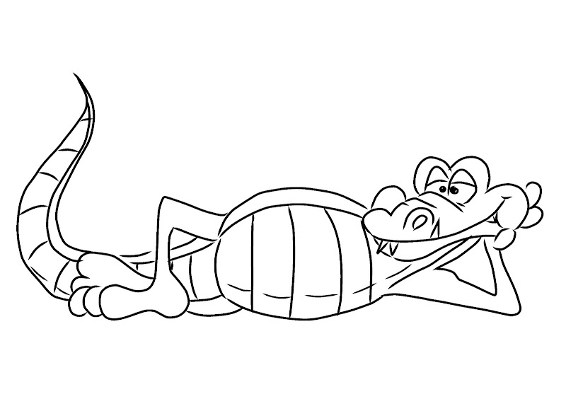  cartoon coloring page for free Learn how to draw crocodile cartoon title=