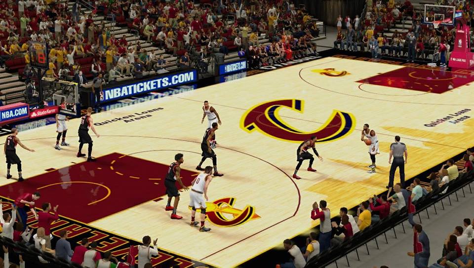 Cleveland Cavaliers Court W/ Champ Logo [FOR 2K14] NBA