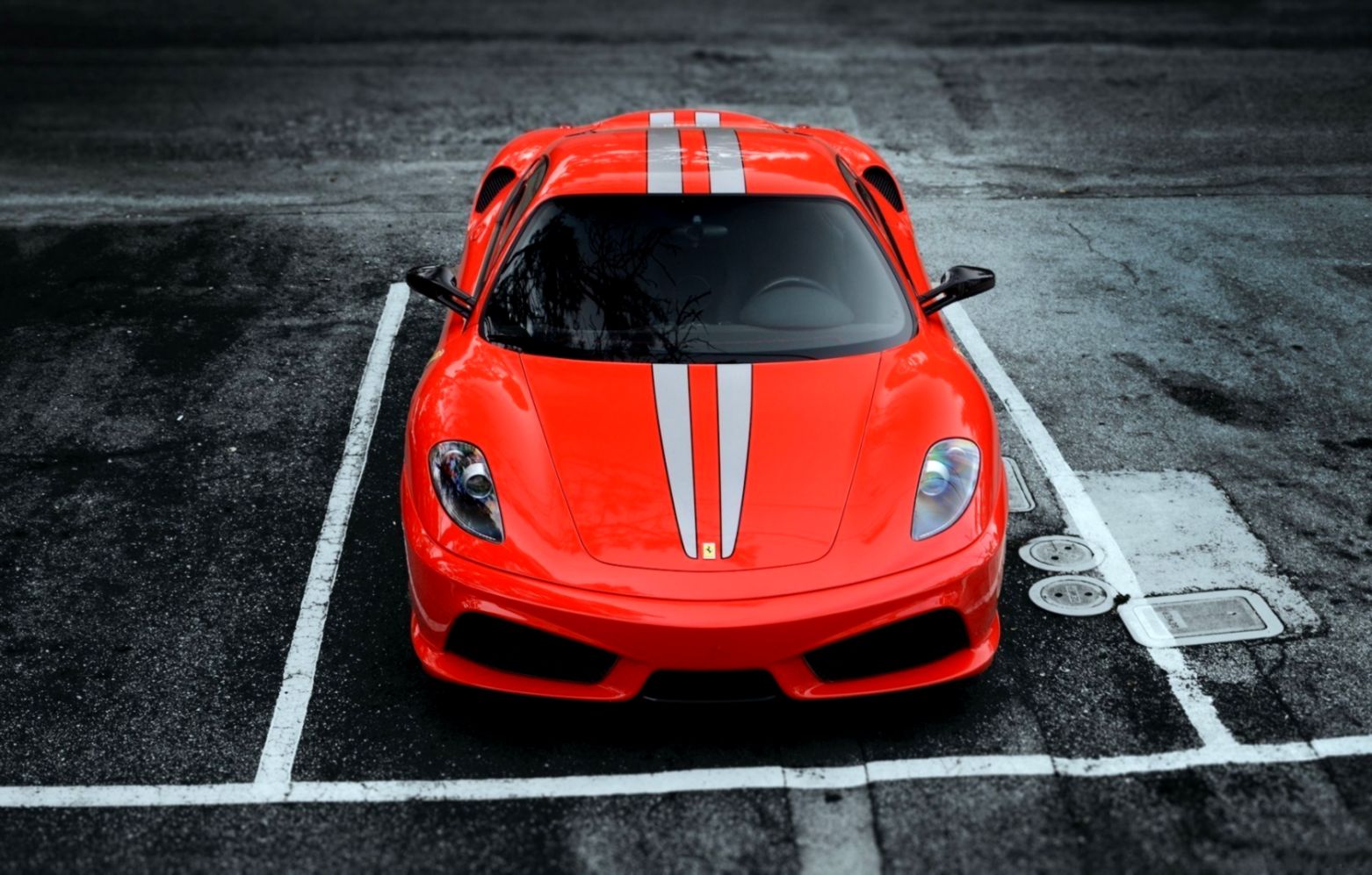 Ferrari Parking Hd Wallpaper