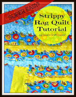 Strippy Rag Quilt Tutorial by Gina's Craft Corner