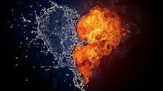 Water and fire love HD Wallpapers for Desktop 1080p free download