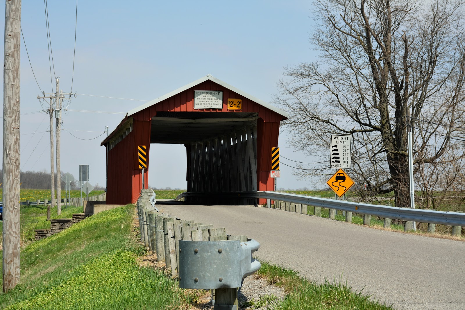 COVERED BRIDGES IN OHIO + BICKHAM COVERED BRIDGE RUSSELLS POINT, OHIO