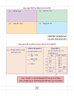 Percentage worksheet in Hindi