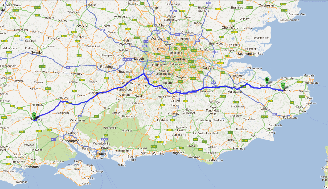 Canterbury England Map Canterbury England Map