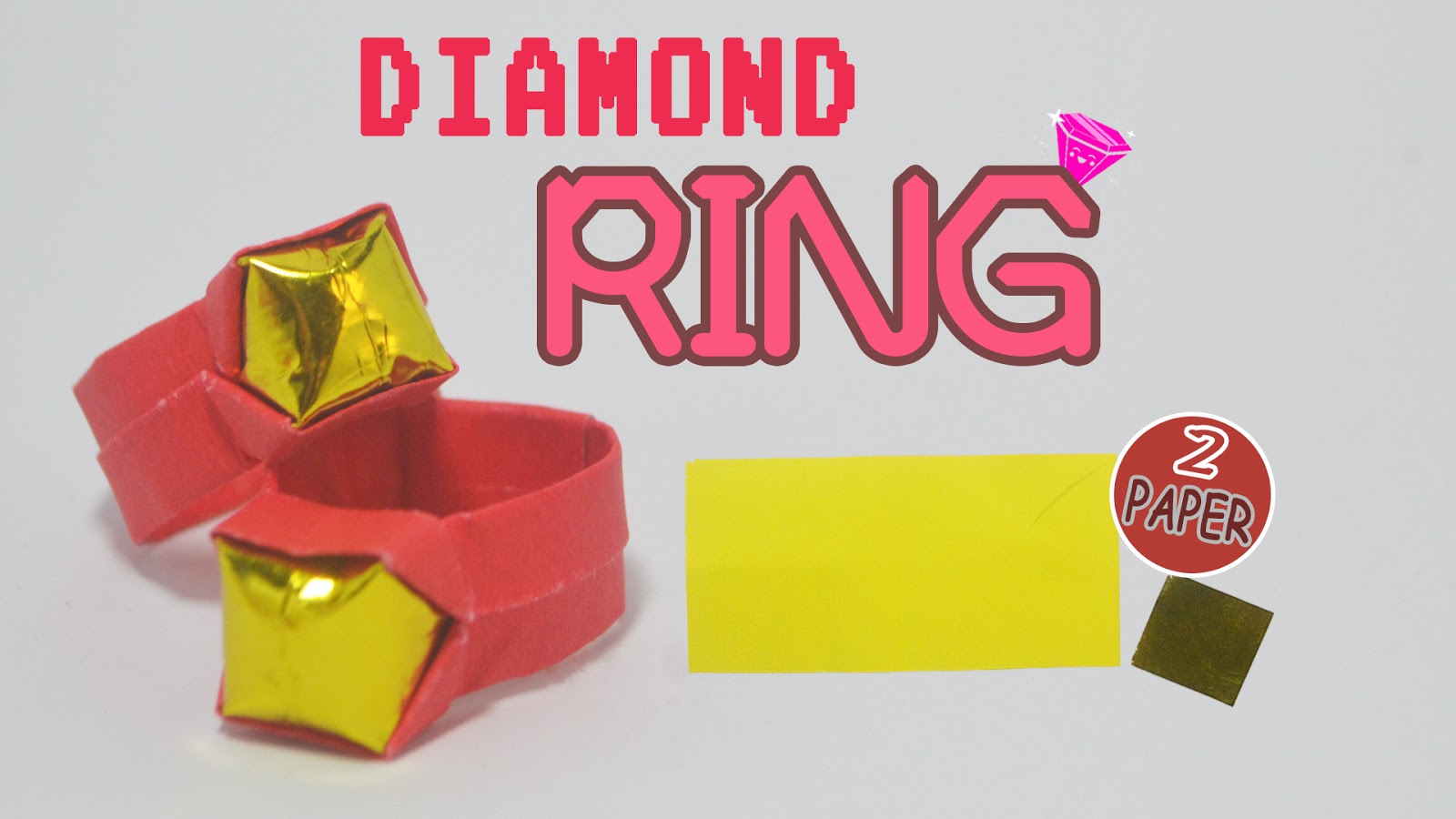 How to make a paper diamond ring Origami ring easy Big Skyer