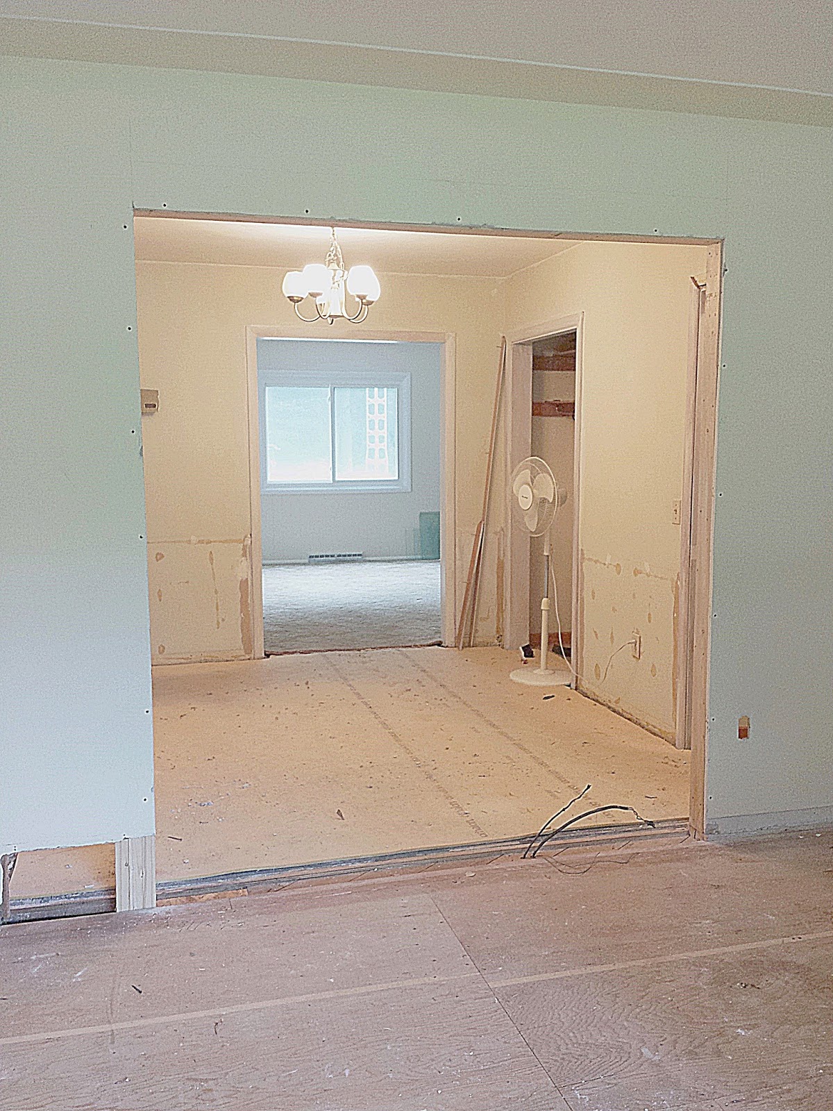 Opening the wall between the dining and living rooms LC Studios