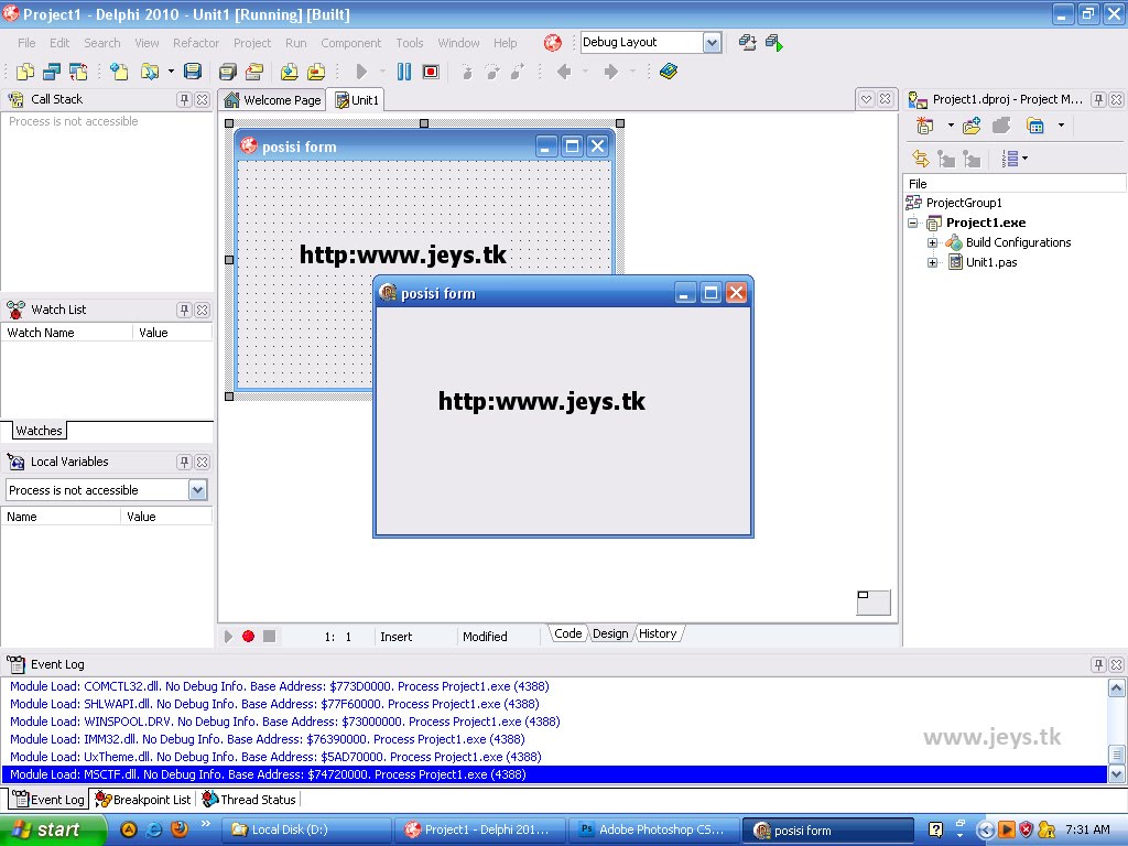 Modules exe. Delphi 2010. work module. exe.