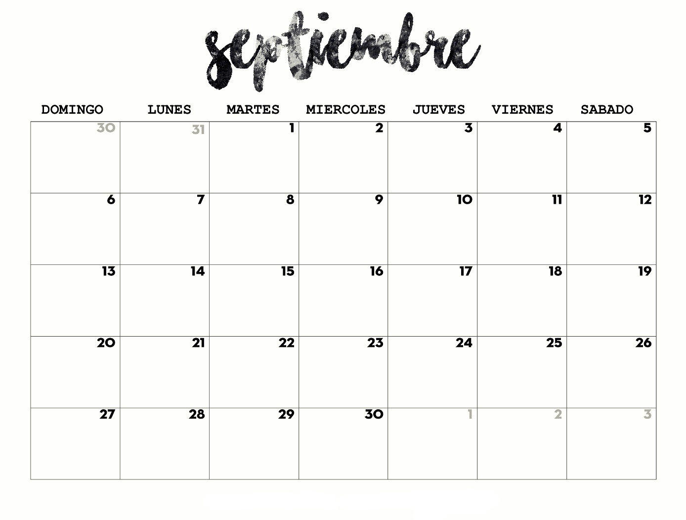 Calendario 2020 blanco y negro | annie's place⠀