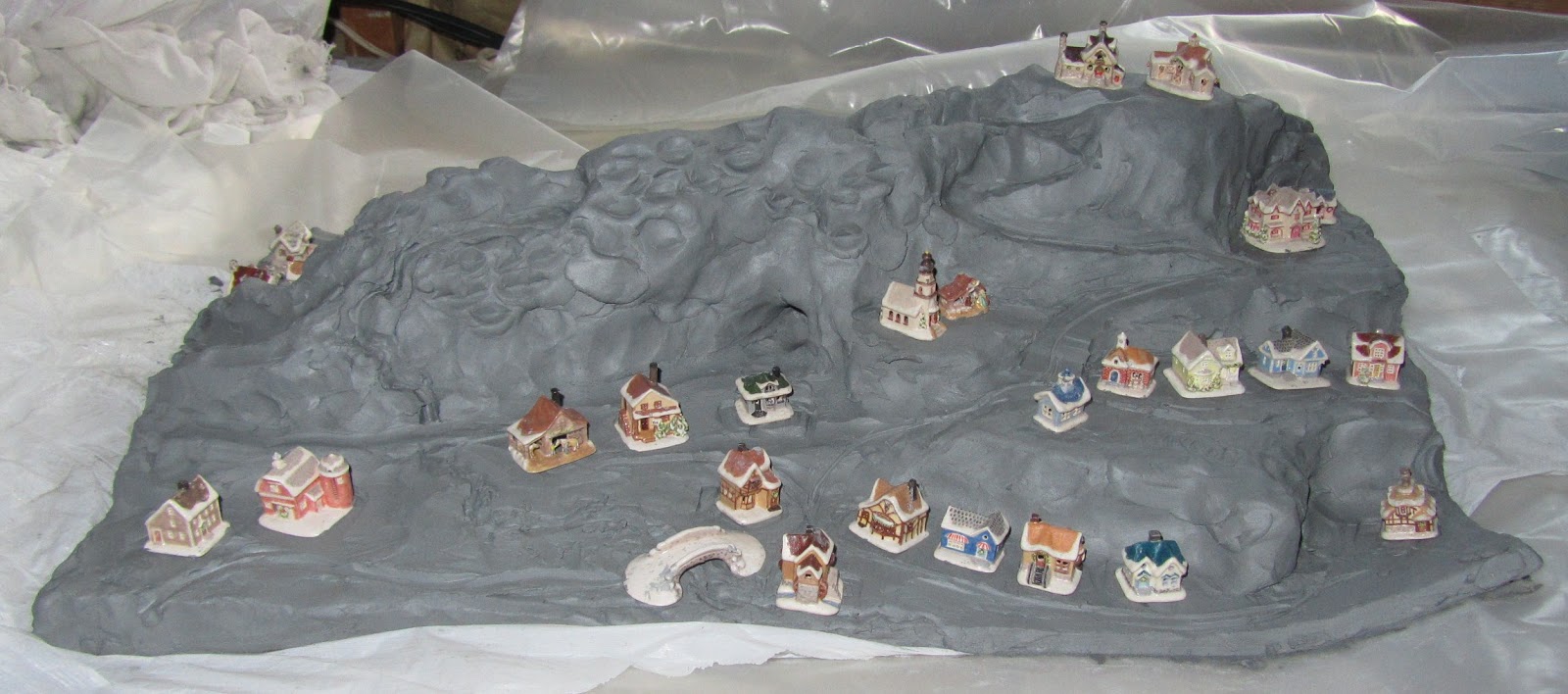 Sylvia Mobley at Pine Rose Studio Creating a Miniature Christmas Village