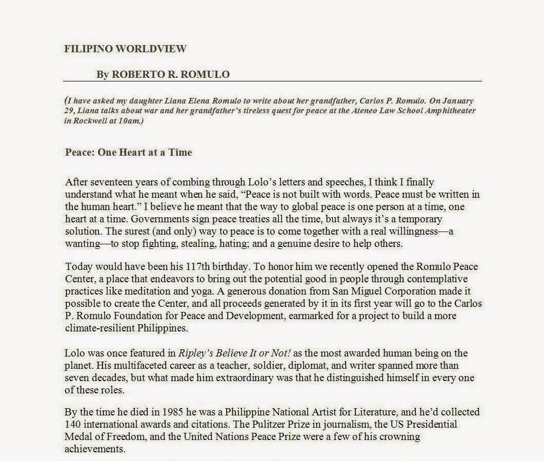 I am a filipino essay summary image