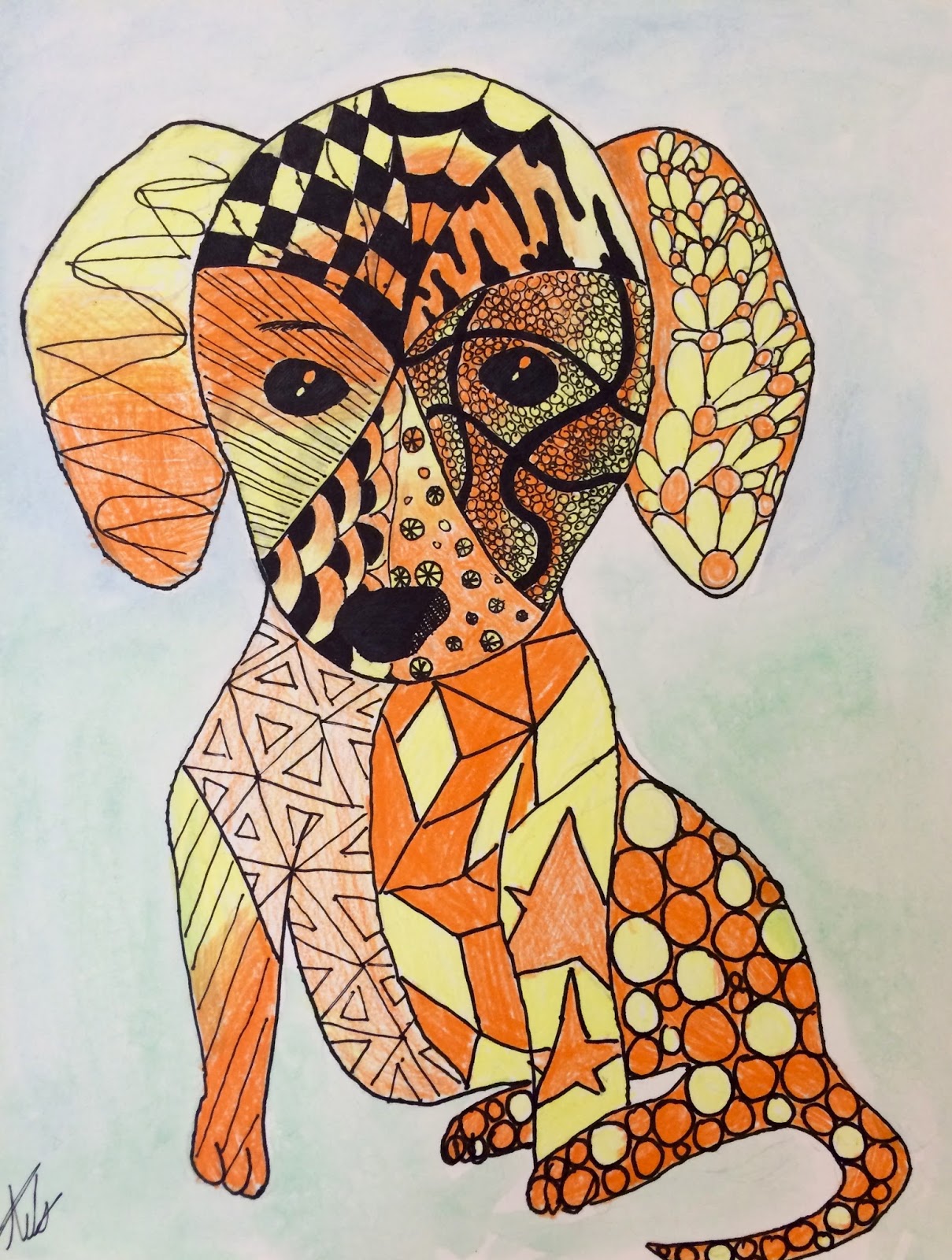 Colored Zentangle Animals colored-zentangle-animals