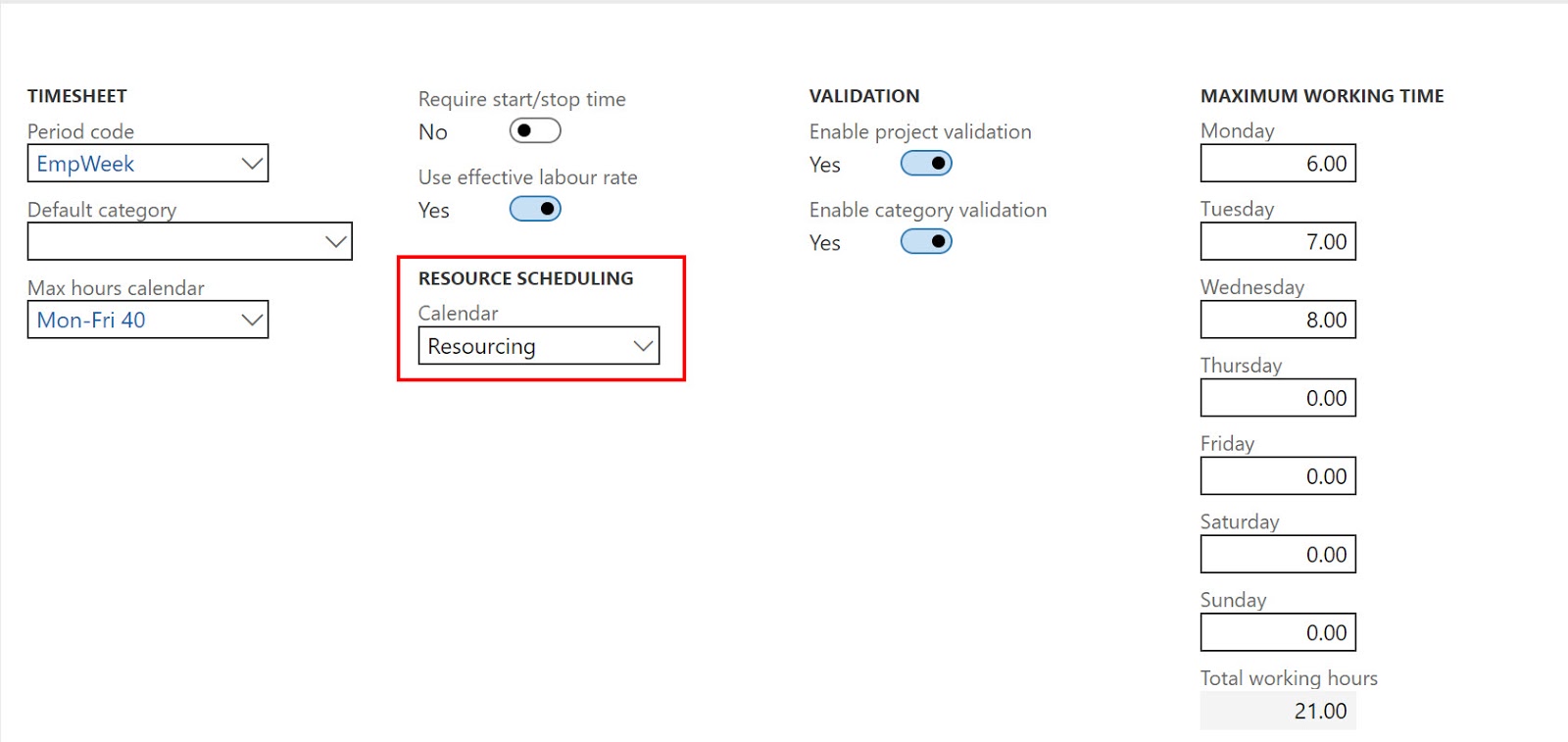 AXAPTAMANIAC Max Hours Calendar and Maximum Working Time