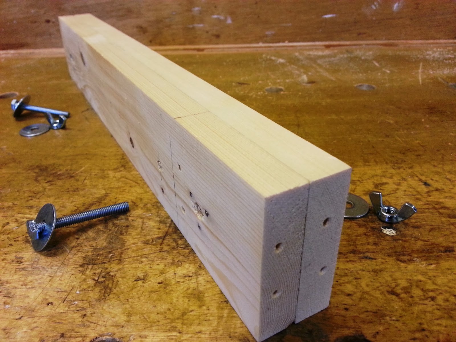 Martin's Model Railway Baseboard alignment dowels and electrical connectors for baseboard ends