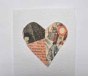 simple card made using paper ephemera