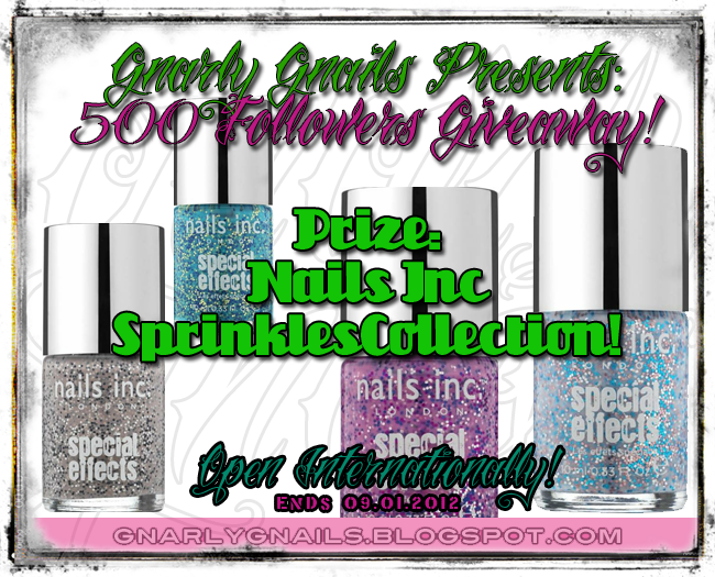 Gnarly Gnails's 500 Followers Giveaway