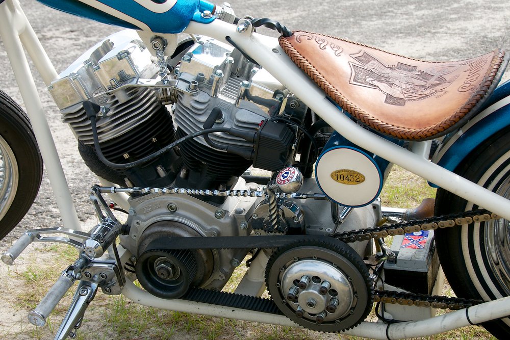 biker excalibur II Bubba and Slim’s Old School Shovel Makes Snellville