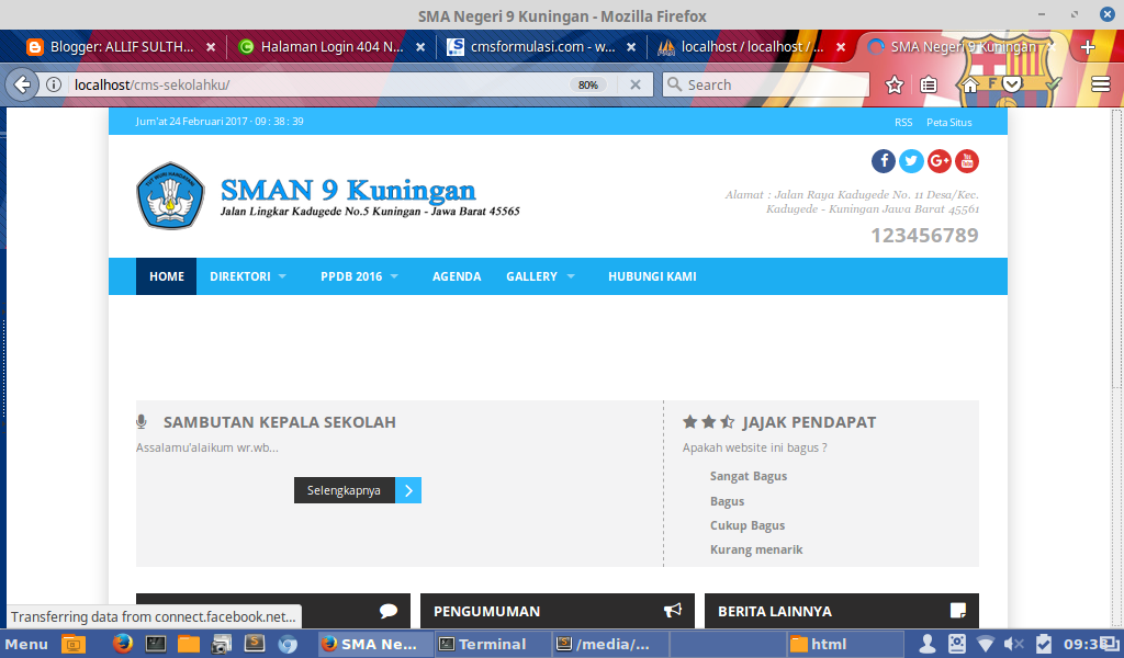 TUTORIAL INSTALLASI CMS SEKOLAHKU DI SERVER LOCALHOST