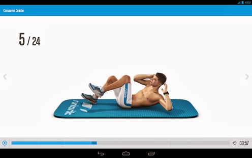 Runtastic Six Pack Abs Workout App for Android smart phones and tablets available for free