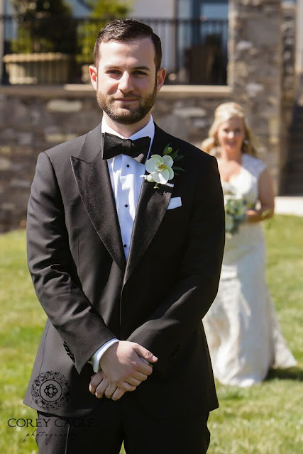 Bride's first look Corey Cagle Photography