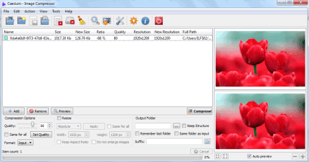 تحميل برنامج ضغط وتصغير الصور للكمبيوتر مجانا Caesium Image