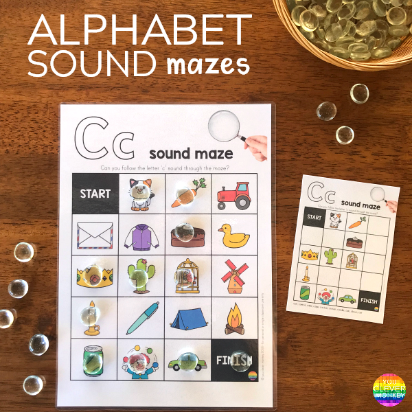 Alphabet Sound Mazes you clever monkey