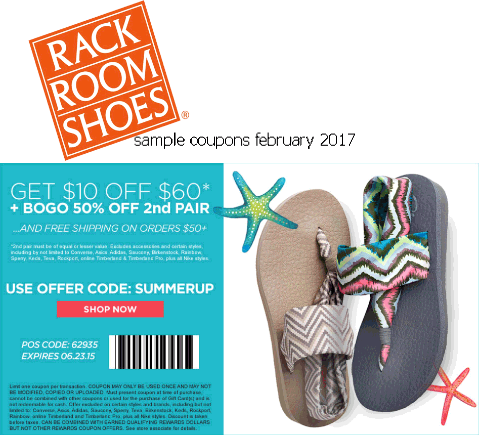 rack room shoes coupon in store