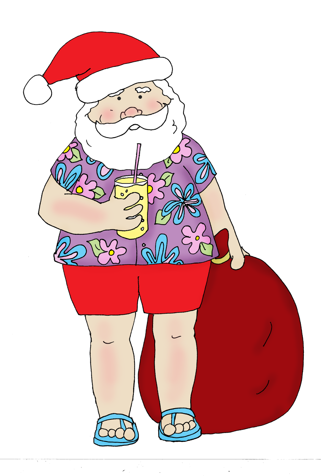 Cold temperatures cartoons and comics Free Dearie Dolls Digi Stamps: Warm Weather Santa