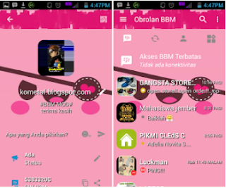 BBM Mod Pink Background V3.0.1.25 Apk