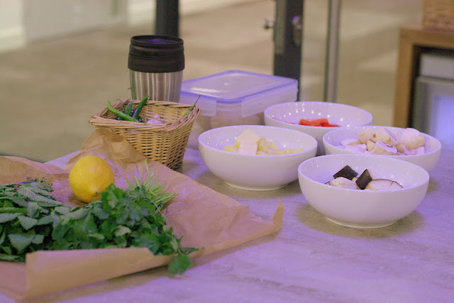 prepared curry ingredients
