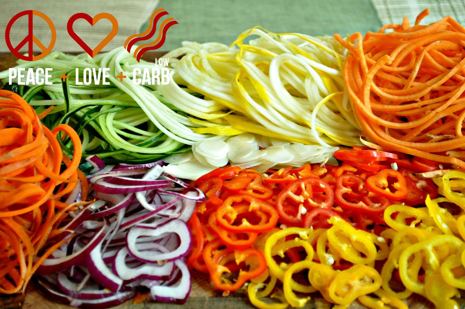 Rainbow Vegetable Noodles | Peace Love and Low Carb Rainbow Vegetable Noodles | Peace Love and Low Carb