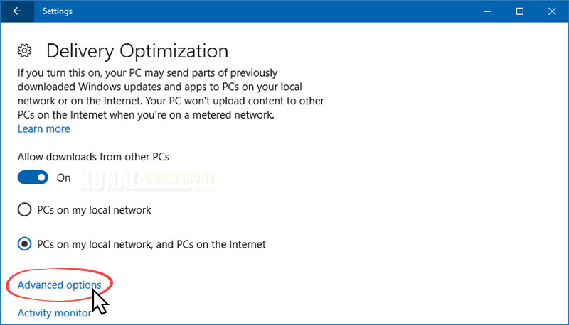 Windows 10 delivery optimization in Fall Creators Update (www.kunal-chowdhury.com)