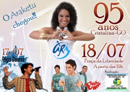 Cartaz aniversário de Cristalina