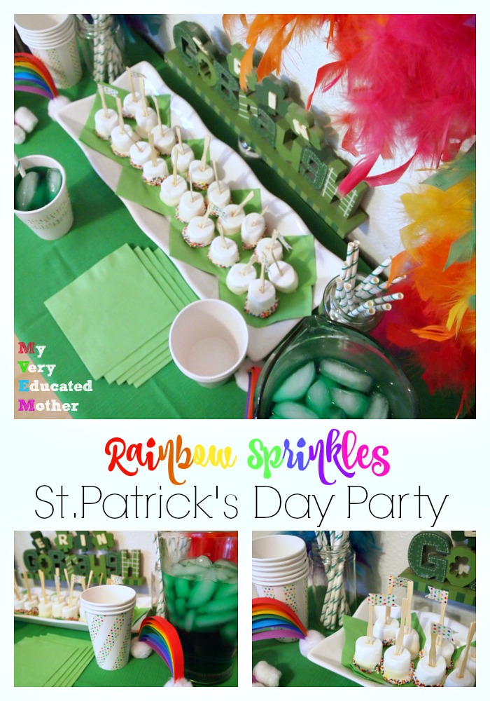 It takes so little to throw together a fun Rainbow Sprinkles Party, perfect for St. Patrick's Day or any spring holiday!